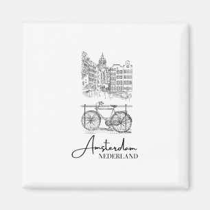 Imán Elegante Amsterdam Países Bajos Nederland Holanda