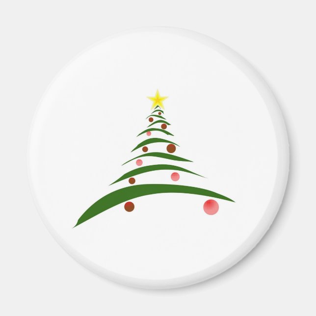 Imán Elegante árbol de Navidad (Frente)