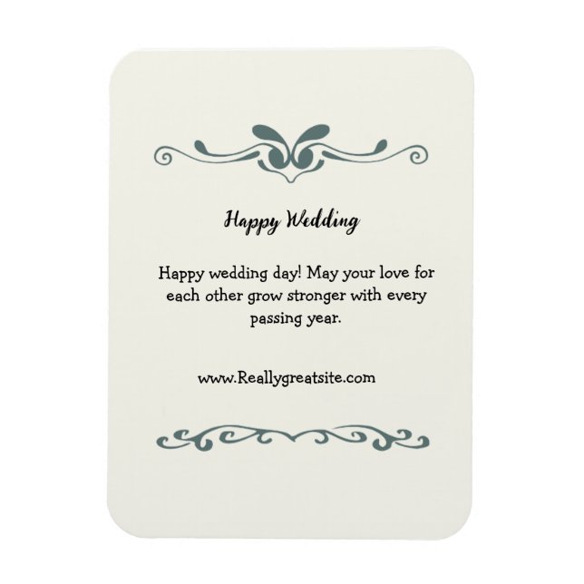 Imán elegante bienvenida de boda personalizada (Vertical)