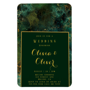 Imán Elegante Boda de Envejecimiento de Purpurina Ecoló