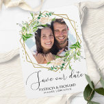 Imán Elegante Boda de Fotografía de Verdor Salvar la Fe<br><div class="desc">Elegante Boda de Fotografías de Verdor Salvar el imán de la fecha</div>