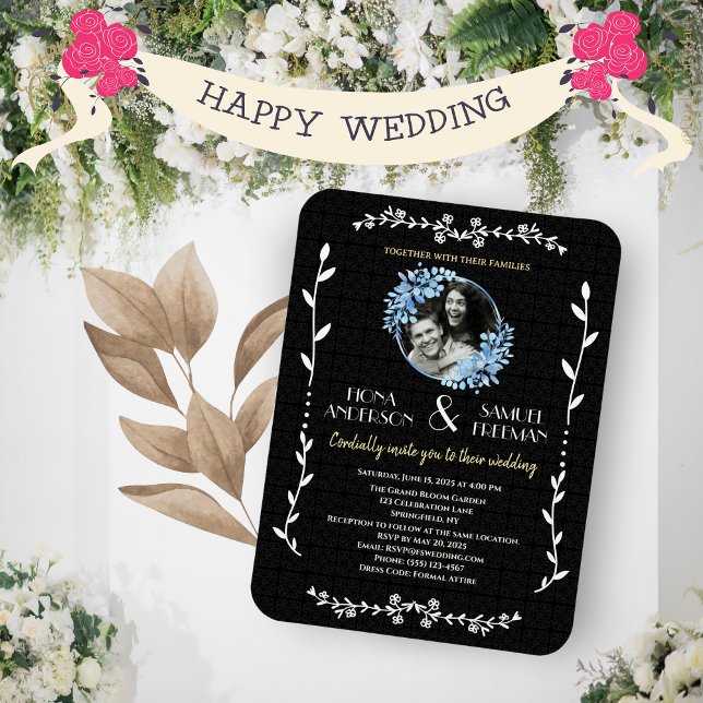 Imán Elegante Boda de fotografía Personalizado de oro b (Subido por el creador)