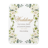 Elegante Boda de la vegetación floral blanca