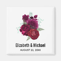Elegante Boda Magenta Rosa Floral Bouquet