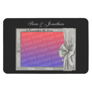 Imán Elegante Boda personalizado de marco de foto plate