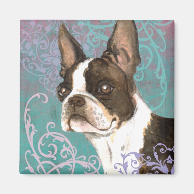 Imán Elegante Boston Terrier (Frente)