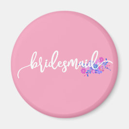 Imán Elegante Bridesmaid Boda Calligraphy Magnet