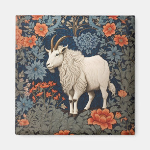 Imán Elegante cabra de montaña William Morris inspirado
