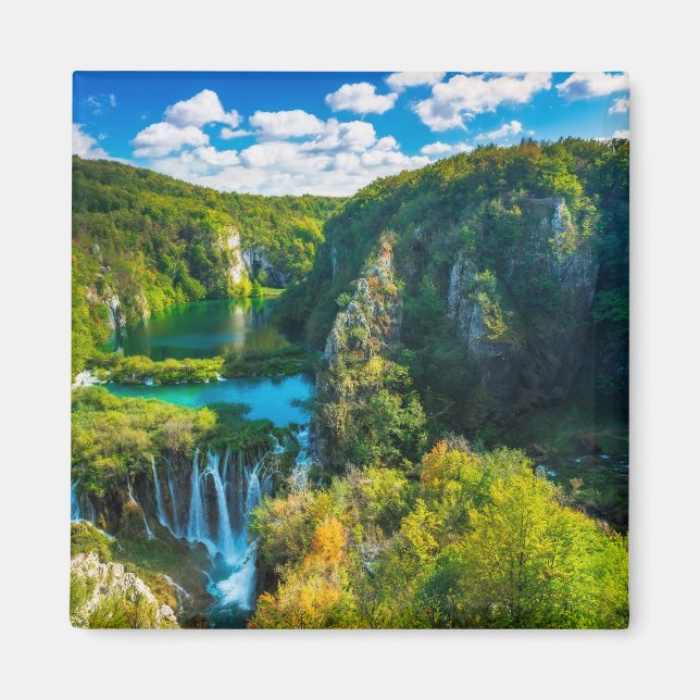 Imán Elegante cascada escénica, Croacia (Frente)