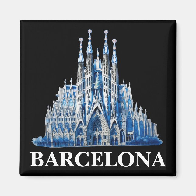 Imán Elegante Catedral de Barcelona (Frente)