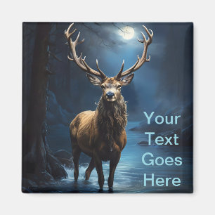 Imán Elegante ciervo estelar azul en el río - Tranquilo