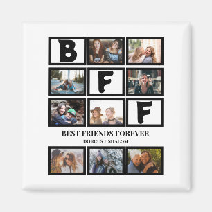 Imán Elegante Collage de fotos BFF Best Friends Forever