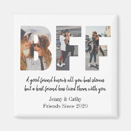 Imán Elegante Collage de fotos BFF Mejor Amigo Moda Bes