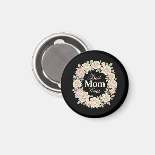 Imán Elegante Corona Floral Mejor Mamá del Mundo