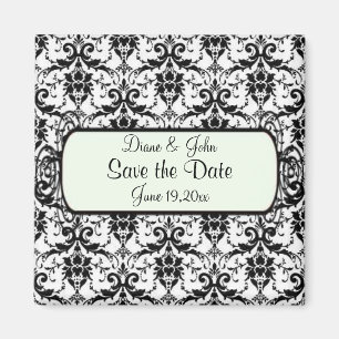 Imán Elegante Damask Save The Date