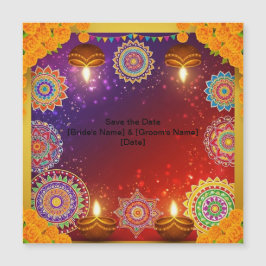Imán Elegante de Rangoli Indio para Guardar la Fec