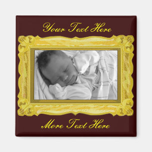 Imán elegante del marco del oro