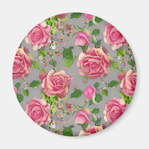 Imán Elegante diseño de Rosa de jardín de campo francés