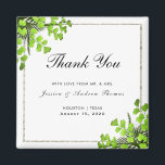 Imán Elegante Esquina Fern Decoración Boda Gracias<br><div class="desc">Boda de clase gracias imán con decoración de helecho de esquina y marco purpurina plateado. Todo el texto, tipo de letra y tipo de letra de texto es totalmente personalizable para satisfacer sus necesidades, si desea ayuda para el personalizar de su producto o quiere productos a juego, por favor contáctame...</div>