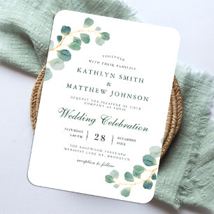 Imán Elegante Eucalyptus Greenery Wedting