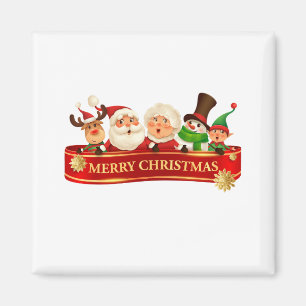 Imán Elegante Feliz Feliz Navidad, Feliz Año Nuevo