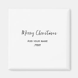 Imán Elegante feliz Navidad añadir texto simple