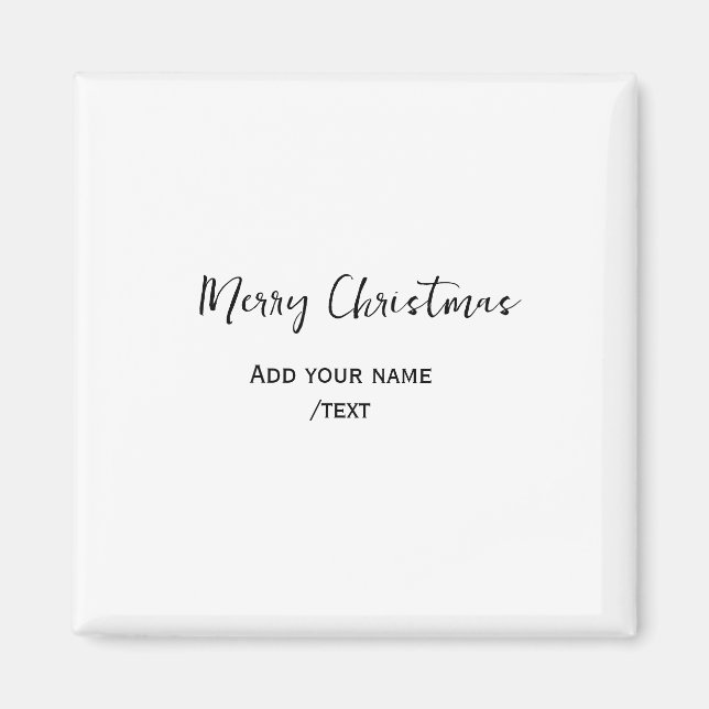 Imán Elegante feliz Navidad añadir texto simple (Frente)