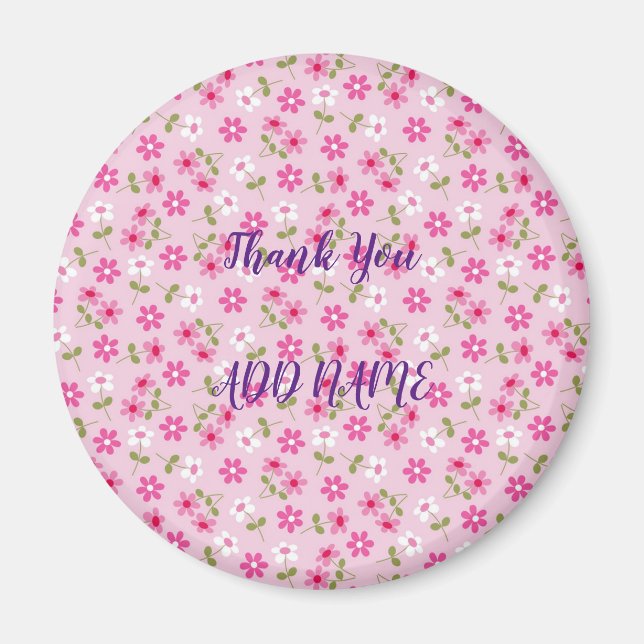 Imán Elegante Floral Moderno Vintage de Moda (Frente)