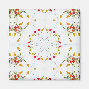 Imán Elegante Floral Vintage