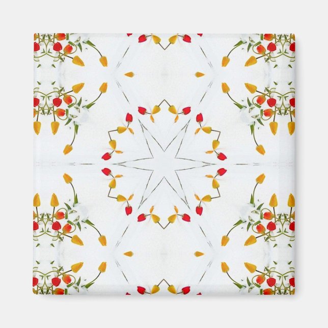 Imán Elegante Floral Vintage (Frente)