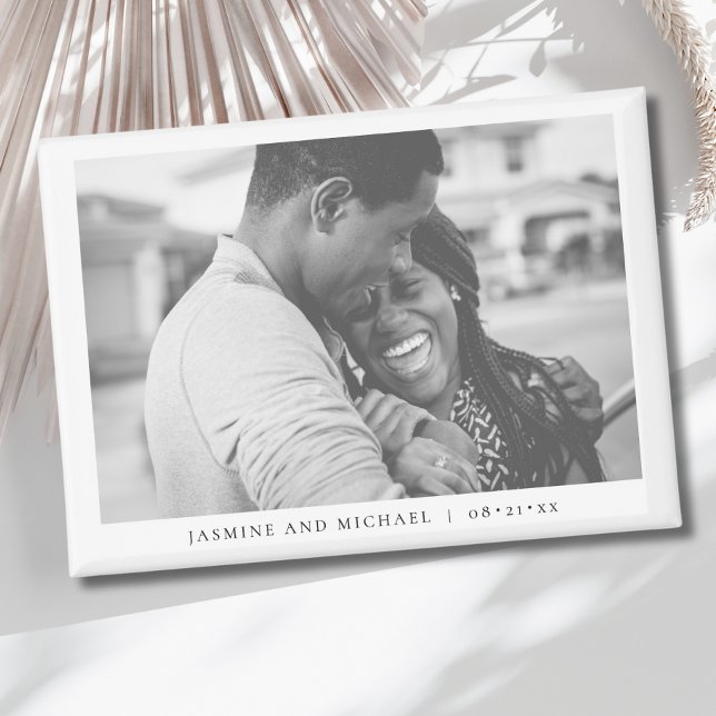 Imán Elegante foto Boda moderna (Wedding Photo Magnet)