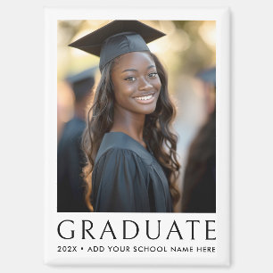 Imán Elegante foto clásica de graduación del año para g