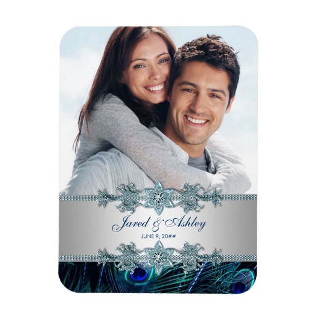 Imán Elegante Foto De Peacock Salve Los Magneados De Fe (Vertical)