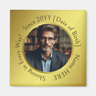 Imán Elegante foto personalizada en todo momento y bril