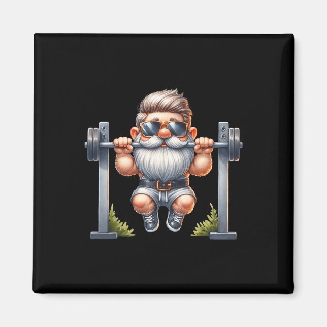 Imán Elegante Gnome De Construcción De Cuerpo Hace Tiem (Frente)