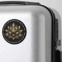 Imán Elegante Golden Lotus Flor La luz en mí ...