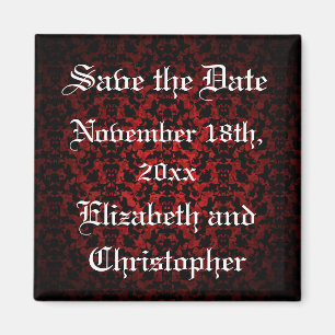 Imán Elegante Gótico Guardar la fecha