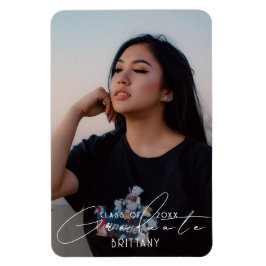 Imán Elegante Graduación de Escritura Guardar la Fecha