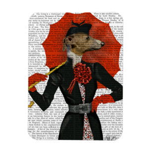 Imán Elegante Greyhound y Red Umbrella 2
