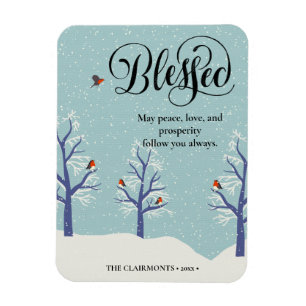 Imán Elegante guión negro moderno BLOQUEO cardenal