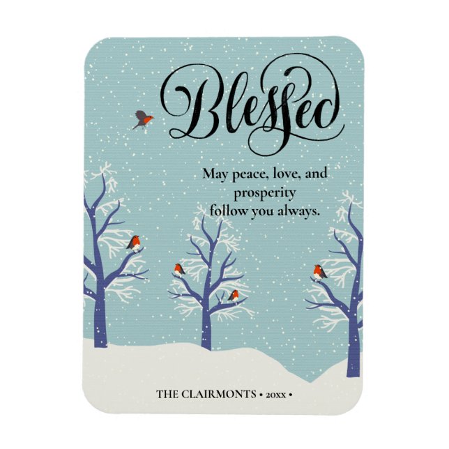 Imán Elegante guión negro moderno BLOQUEO cardenal (Vertical)