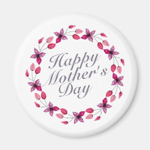 Imán Elegante guirnalda floral del día de la madre Im