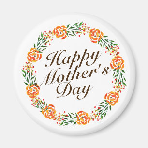 Imán Elegante guirnalda floral del día de la madre Im