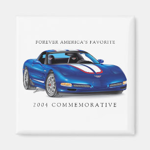 Imán Elegante Ilustracion de Vette conmemorativo 2004