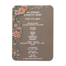 Imán Elegante Invitación a la Boda Floral Personalizabl