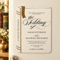 Elegante Invitación de Boda de Novela de Cuento de