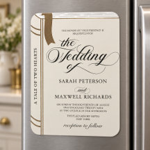 Elegante Invitación de Boda de Novela de Cuento de