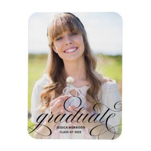 Imán Elegante Invitación de Grado de Grado de Graduació
