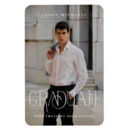 Imán Elegante Invitación de graduación de Photo 2023