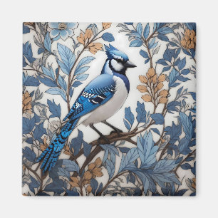 Imán Elegante Jay Azul William Morris Inspirado